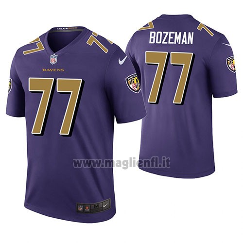 Maglia NFL Legend Baltimore Ravens Bradley Bozeman Viola Color Rush
